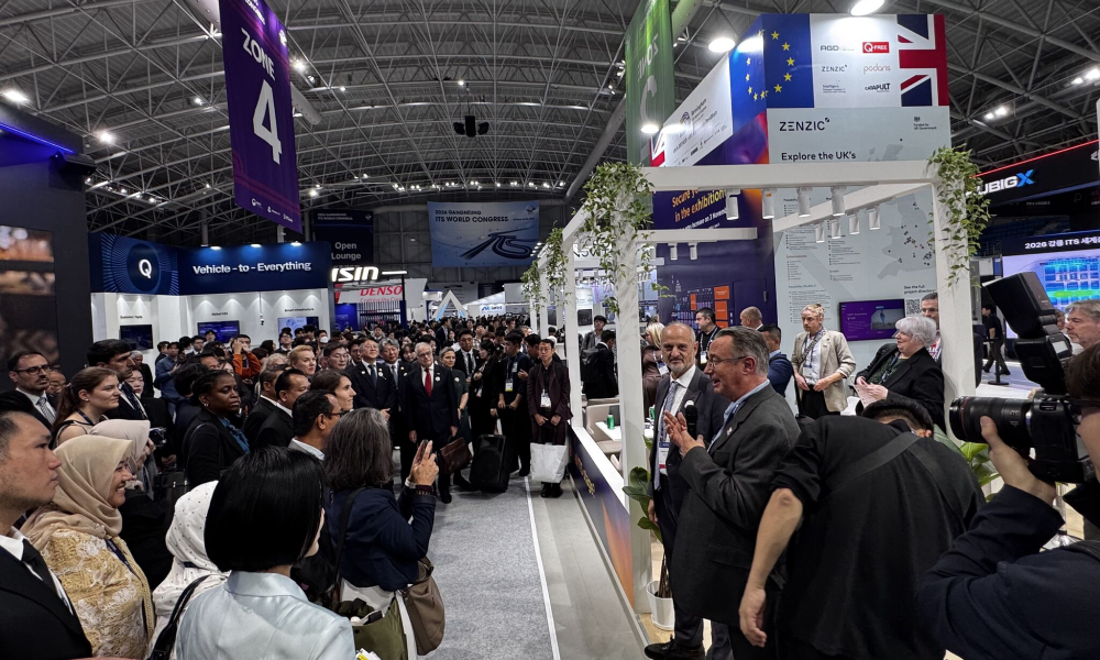 Photo of the crowd at the ERTICO and UK European ITS Pavilion 