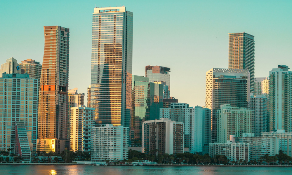 Image of tall apartment buildings in Dade County, Miami, Florida 