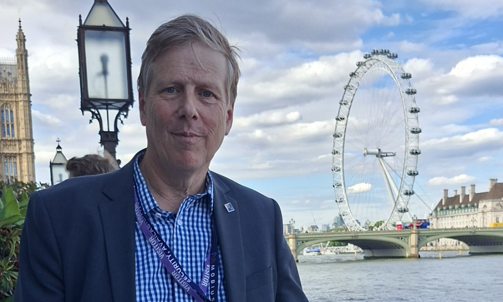 Image of Alistair Gollop at the ITS UK Parliamentary Reception on the House of Commons Terrace at the Palace of Westminster