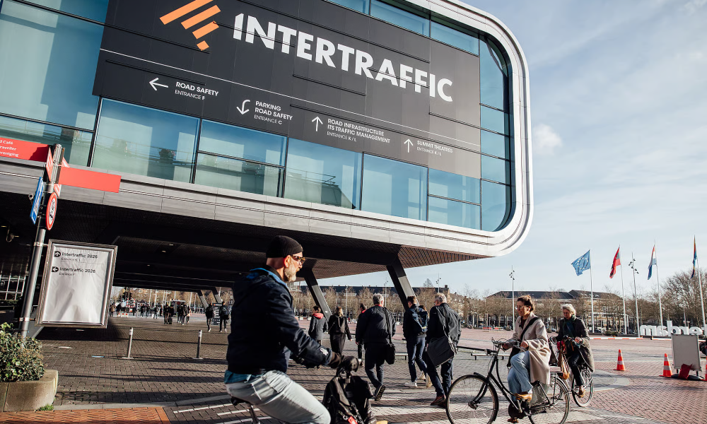 External view of the RAI exhibition halls at the 2026 Intertraffic Exhibition in Amsterdam 