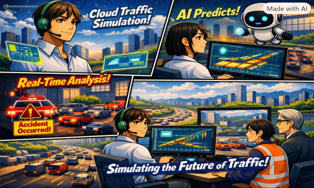 An illustration of how technologies are changing traffic simulation  