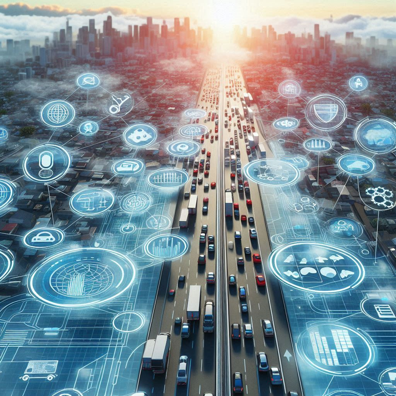 An illustration of cloud based technologies which could be used with traffic systems
