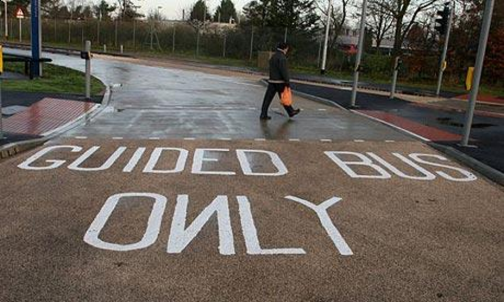 Picture of a spelling mistake in a road marking