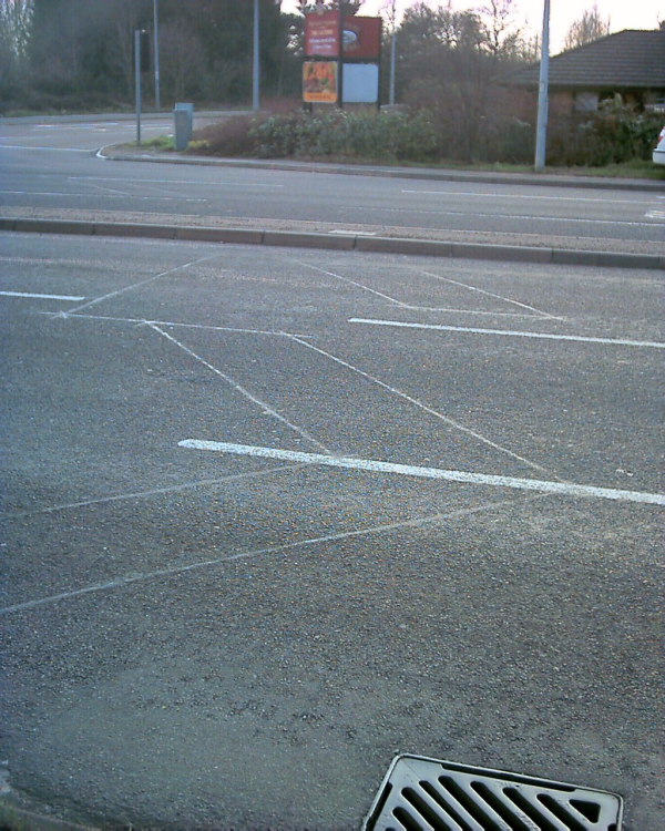 Image of a System D, chevron shaped, inductive vehicle detection loop 